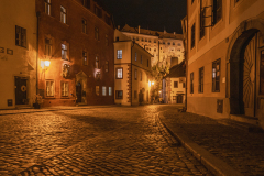 Gassen bei Nacht in Krumau